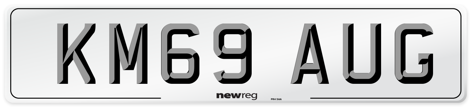 KM69 AUG Number Plate from New Reg